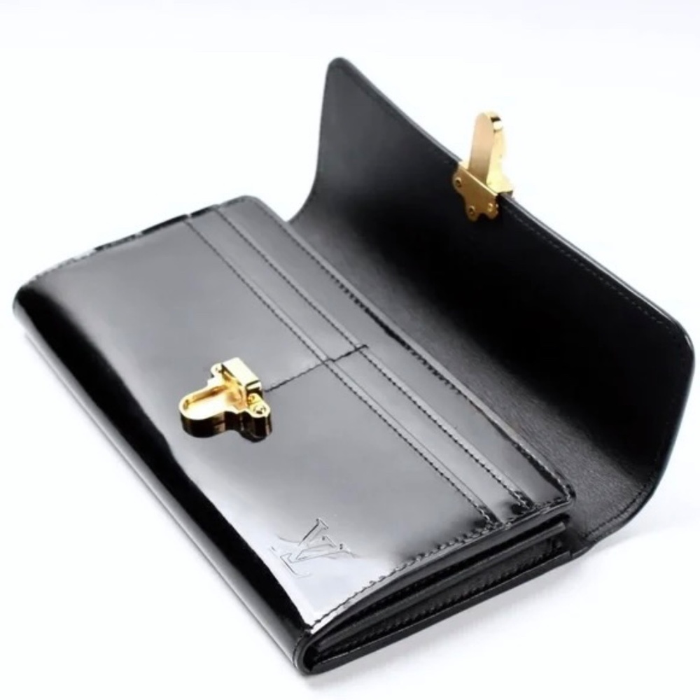 Louis Vuitton Cherrywood Monogram/Vernis Wallet Noir - Picture 4 of 13